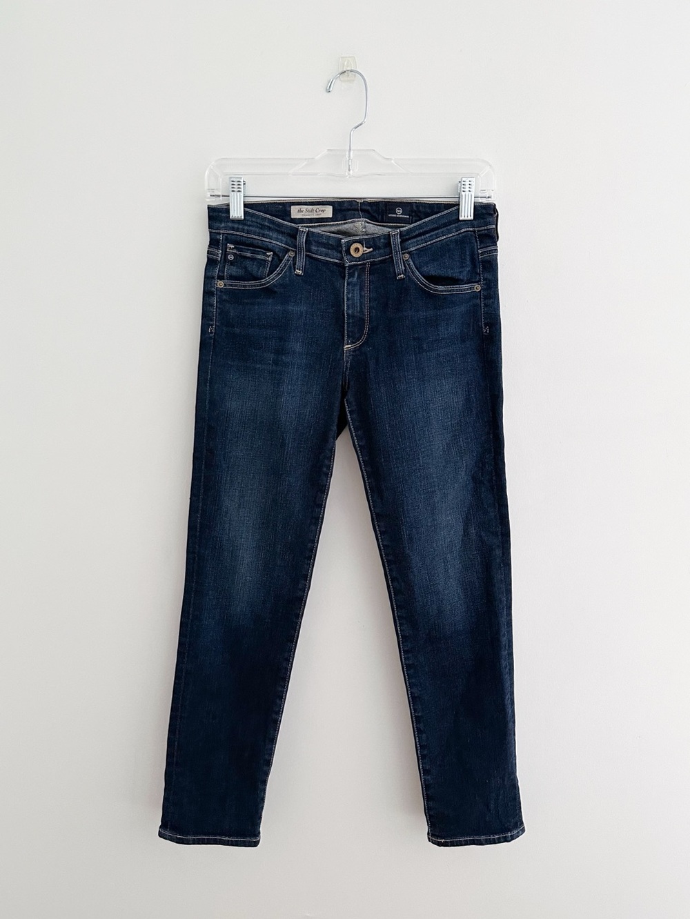 AG Adriano Goldschmied The Stilt Crop Cigarette Jeans Size 26R Low Rise Slim Leg